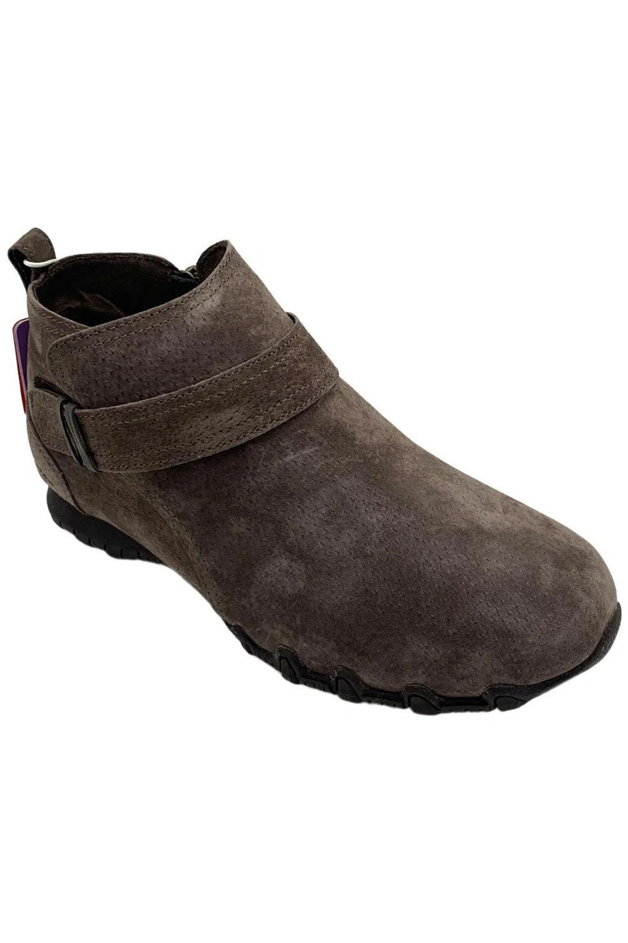 Skechers Women's Bikers Lite Suede Side-Zip Booties Choc - Medium